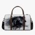 Beautiful black horse watercolor splashes 3d travel bag