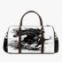 Beautiful black horse watercolor splashes 3d travel bag