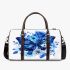 Beautiful blue butterfly with flowers 3d travel bag