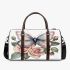 Beautiful butterfly with pink roses 3d travel bag