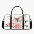 Beautiful butterfly with pink roses 3d travel bag