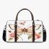 Beautiful butterfly with pink roses 3d travel bag