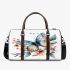 Beautiful colorful butterfly among flowers 3d travel bag