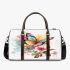 Beautiful colorful butterfly among flowers 3d travel bag