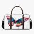 Beautiful colorful butterfly with flowers 3d travel bag