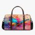 Beautiful colorful butterfly with wings made of feathers 3d travel bag