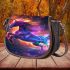 Beautiful colorful fantasy horse with long hair saddle bag