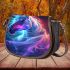 Beautiful colorful horse with long hair saddle bag