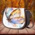 Beautiful colorful watercolor butterfly saddle bag