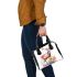 Beautiful deer full body standing on the ground shoulder handbag