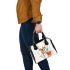 Beautiful deer watercolor splashes of paint shoulder handbag