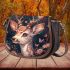 Beautiful deer with flowers and butterflies in its antlers saddle bag