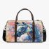 Beautiful hand drawn oil pastel painting of an dressage horse 3d travel bag