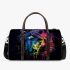 Beautiful horse with rainbow colors 3d travel bag