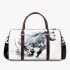 Beautiful lineart watercolor illustration of an elegant horse 3d travel bag