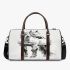 Beautiful lineart watercolor illustration of an elegant horse 3d travel bag