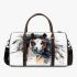 Beautiful painting of an indian horse with feathers 3d travel bag