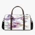 Beautiful purple butterfly and flowers 3d travel bag