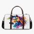 Beautiful watercolor colorful horse 3d travel bag