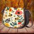 Bees and blooming flowers 3d saddle bag