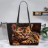 Bengal Cat as a Symbol of Strength and Grace 1 Leather Tote Bag