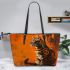 Bengal Cat as a Symbol of Strength and Grace 3 Leather Tote Bag