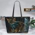 Bengal Cat in Cybernetic Enhancements 3 Leather Tote Bag