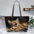 Bengal Cat in Humorous Situations 1 Leather Tote Bag