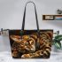 Bengal Cat Patterns and Textures 3 Leather Tote Bag