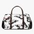 Black and white butterfly pattern with pink accents 3d travel bag