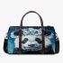 Black and white cute panda with blue eyes 3d travel bag