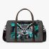 Black and white owl 3d travel bag