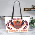 Black friday tribe Leather Tote Bag