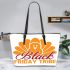 Black friday tribe Leather Tote Bag