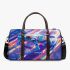 Blue frog with rainbow stripes 3d travel bag