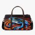 Blue frog with rainbow stripes 3d travel bag