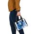 Blue horse with long hair shoulder handbag