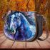 Blue horse with long hair saddle bag