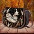 Border collie dogs and dream catcher saddle bag
