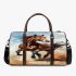 Brown horse galloping in the wind 3d travel bag