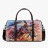 Brown horse with an indian feather headdress 3d travel bag