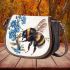 Bumblebee holding an oversized blue 3d saddle bag