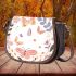 Butterflies and flowers pattern saddle bag