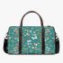 Butterflies and flowers scattered across 3d travel bag