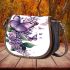 Butterflies and purple flowers saddle bag