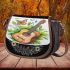 butterflies fly to the guitar and musical notes Saddle Bag