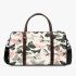 Butterflies pattern pastel pink blush beige grey charcoal 3d travel bag