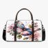 Butterfly with pink roses 3d travel bag