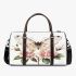 Butterfly with pink roses 3d travel bag