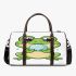 Cartoon cute frog blowing bubblegum 3d travel bag